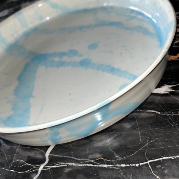 Vintage Ceramic Blue Abstract Dish - Picture 5 of 5